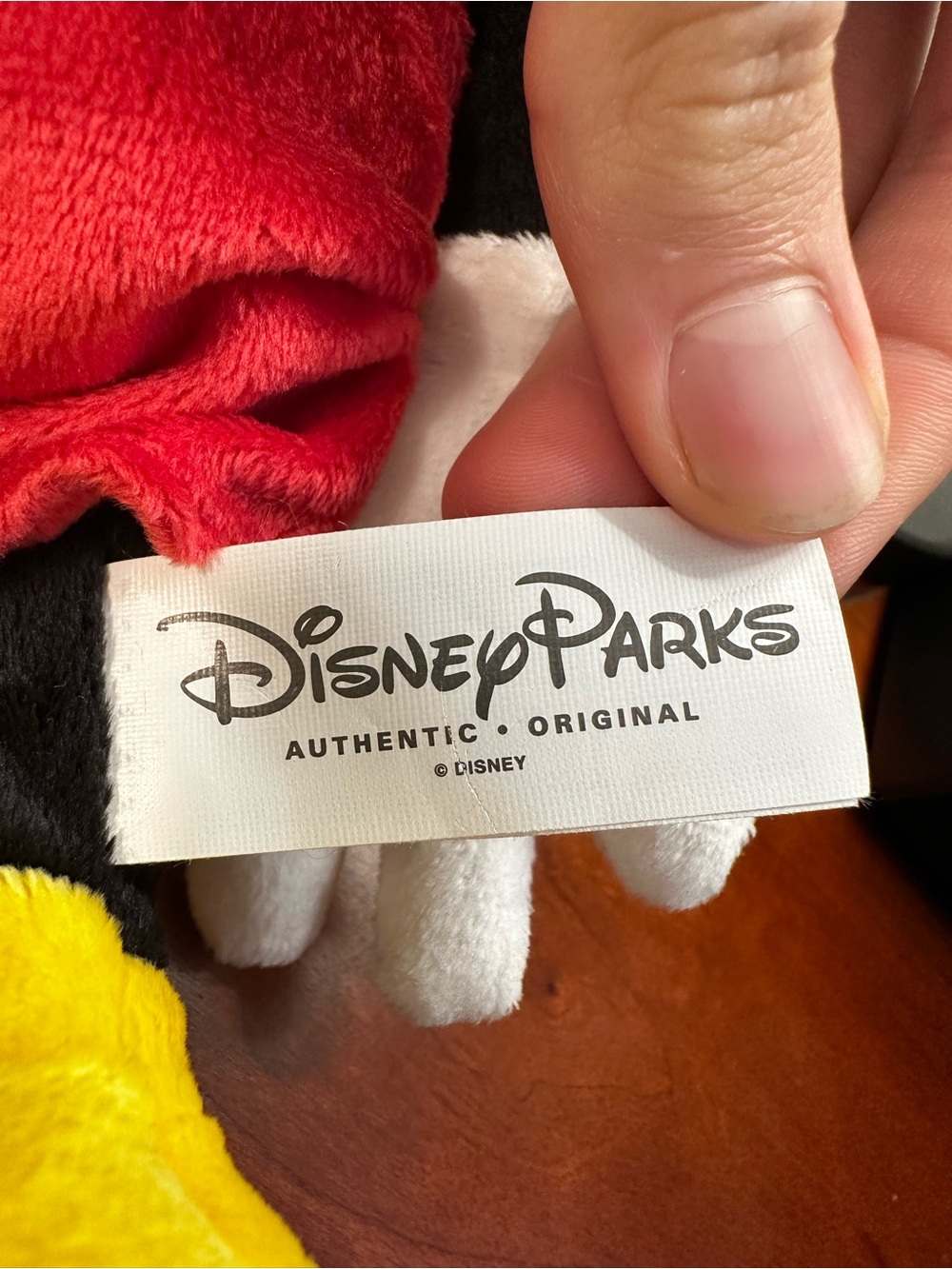 Disney Parks Plush Mickey Mouse in Black, Red, Yellow - Picture 2 of 2